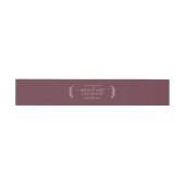 Bandeau De Faire-part Chic Script Future M. Mme Mariage Date Bourgogne (Plat)