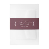 Bandeau De Faire-part Chic Script Future M. Mme Mariage Date Bourgogne (Devant example)