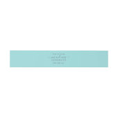 Bandeau De Faire-part Chic Script Future M. Mme Pastel Mariage bleu (Plat)