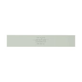 Bandeau De Faire-part Chic Script Future M. Mme Pastel Mariage verte (Plat)