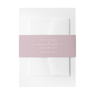 Bandeau De Faire-part Chic Script Future M. Mme Pastel Purple Mariage