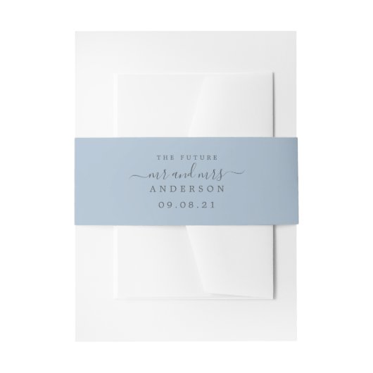 Bandeau De Faire-part Chic Script Future Mr Mrs Gray Mariage (Devant example)