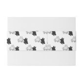 Bandeau De Faire-part Chien Silhouette main (Dos exemple)