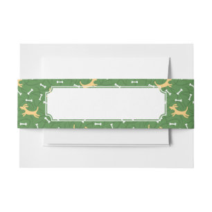 Bandeau De Faire-part chiens chanceux avec l'arrière - plan d'os