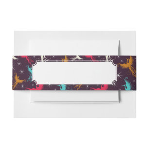 Bandeau De Faire-part Chiffre motif d'oiseaux de Phoenix