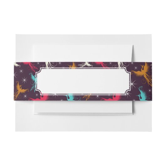 Bandeau De Faire-part Chiffre motif d'oiseaux de Phoenix (Devant Example)