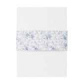 Bandeau De Faire-part Chinoiserie classique Mariage Floral bleu (Dos Example)