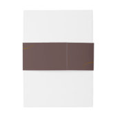 Bandeau De Faire-part Chocolate Brown Basic Suite Wedding (Dos Example)