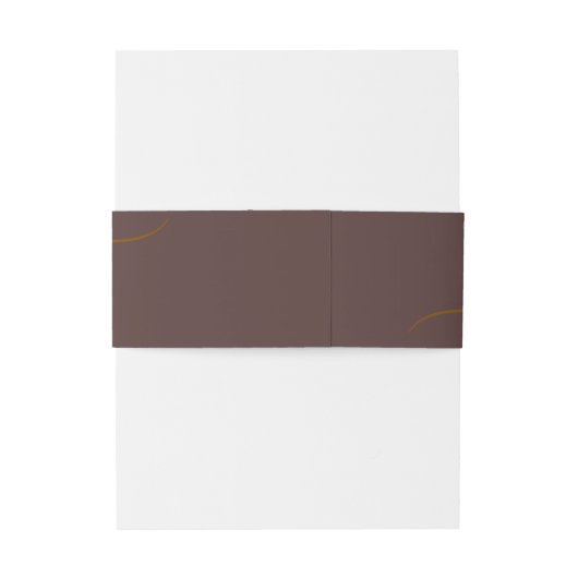 Bandeau De Faire-part Chocolate Brown Basic Suite Wedding (Dos Example)