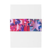 Bandeau De Faire-part CHRISTMAS ÉTOILES Abstrait Purple Lilac MONOGRAM (Dos Example)