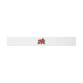 Bandeau De Faire-part Christmas Poinsettia Belly Band (Plat)