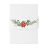 Bandeau De Faire-part Christmas Red Berries Invitation Belly Band (Dos Example)
