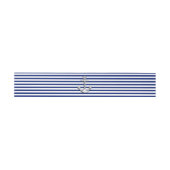 Bandeau De Faire-part Chrome Anchor on Navy Stripes (Plat)