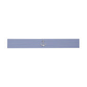 Bandeau De Faire-part Chrome Anchor on Navy Stripes (Plat)