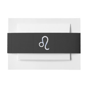 Bandeau De Faire-part Chrome comme signe du Lion sur peau de serpent