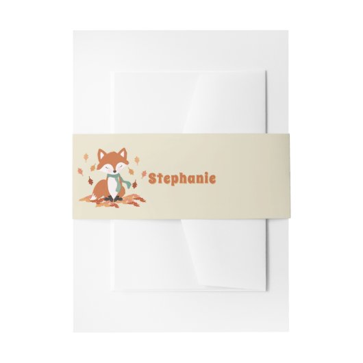 Bandeau De Faire-part Chute Fox Woodland Anniversaire (Devant example)