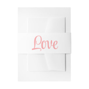 Bandeau De Faire-part Citation d'amour Shabby Chic Élégant Mariage Rose