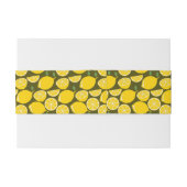 Bandeau De Faire-part Citron Jaune Moderne Amusant mignon (Dos exemple)