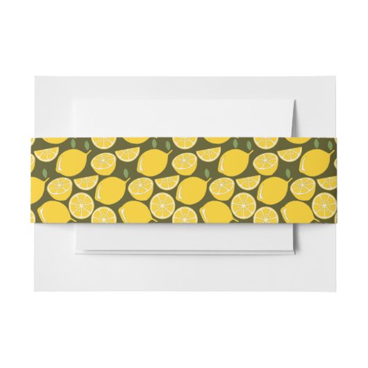 Bandeau De Faire-part Citron Jaune Moderne Amusant mignon (Devant Example)