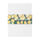 Bandeau De Faire-part Citrons Élégants sur Fond Nuit (Dos Example)