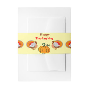 Bandeau De Faire-part citrouille de Thanksgiving et dinde