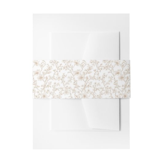 Bandeau De Faire-part Classic Brown Floral Toile Invitation (Devant example)