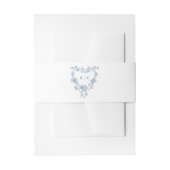 Bandeau De Faire-part Classic French Blue Flowers Monogram Crest (Devant example)