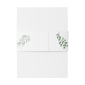 Bandeau De Faire-part Classic Greenery Monogram Invitation Belly Band (Dos Example)
