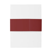 Bandeau De Faire-part Classic Minimalistic Wine Red Custom Wedding Names (Dos Example)