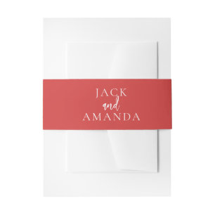 Bandeau De Faire-part Classic Red Cheerful Faire-part de mariage Belly B