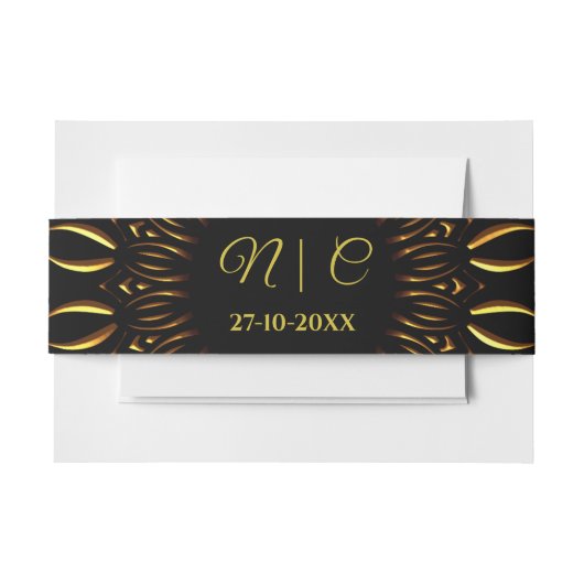 Bandeau De Faire-part Classique mandala classique élégant mariage de lux (Devant Example)