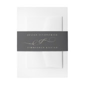 Bandeau De Faire-part Classy Ampersand Charcoal Script Beige The Wedding (Devant example)