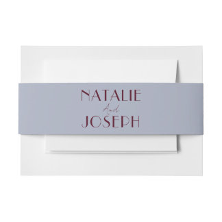 Bandeau De Faire-part Classy Bluebell Grape Fig Old Money Fancy Wedding