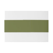 Bandeau De Faire-part Classy Olive Green Ivory Old Money Fancy Wedding (Dos exemple)