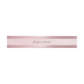 Bandeau De Faire-part Classy Rose Gold Modern Typographie Nom du script (Plat)