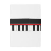 Bandeau De Faire-part Clavier de piano avec noms (Dos Example)