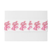 Bandeau De Faire-part Cloches Mariages roses (Dos exemple)
