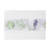 Bandeau De Faire-part Coastal Chic | Parti vert pourpre et citron vert (Dos exemple)