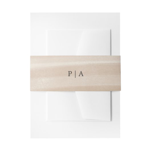 Bandeau De Faire-part Coastal Chic Sandy Neutre Mariage élégant (Devant example)