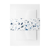 Bandeau De Faire-part Cobalt Pierre bleu Terrazzo Mariage (Devant example)