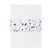 Bandeau De Faire-part Cobalt Pierre bleu Terrazzo Mariage (Dos Example)