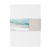 Bandeau De Faire-part Cœurs de plage dans le sable avec des noms (Dos Example)