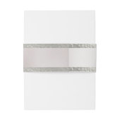 Bandeau De Faire-part Coeurs et ruban - Blanc/Argent (Dos Example)