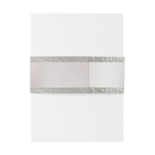 Bandeau De Faire-part Coeurs et ruban - Blanc/Argent (Dos Example)