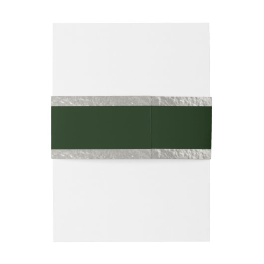 Bandeau De Faire-part Coeurs et ruban - Emeraude/Argent (Dos Example)