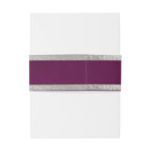 Bandeau De Faire-part Coeurs et ruban - Violet/Argent (Dos Example)