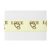 Bandeau De Faire-part Coeurs romantiques interdépendants et Rose rouge (Dos exemple)