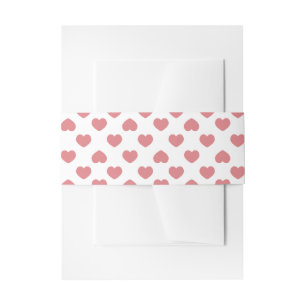 Bandeau De Faire-part Cœurs roses simples minimalistes