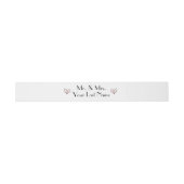 Bandeau De Faire-part Cœurs roses simples modernes Mr + Mrs (Plat)