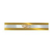 Bandeau De Faire-part Cœurs & Ruban - Or/Or (Plat)